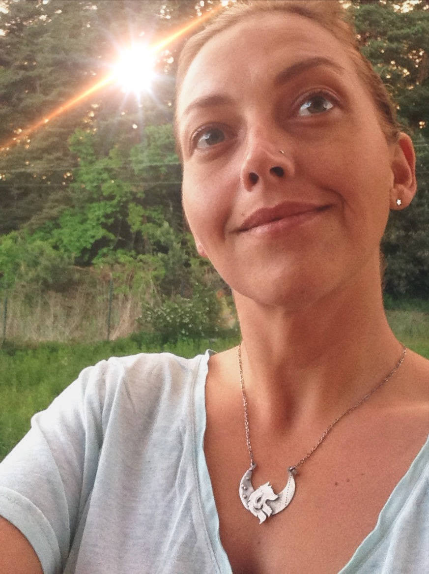 The Wolf Necklace - Metalsmithed Spirit Animal Totem Bib Necklace