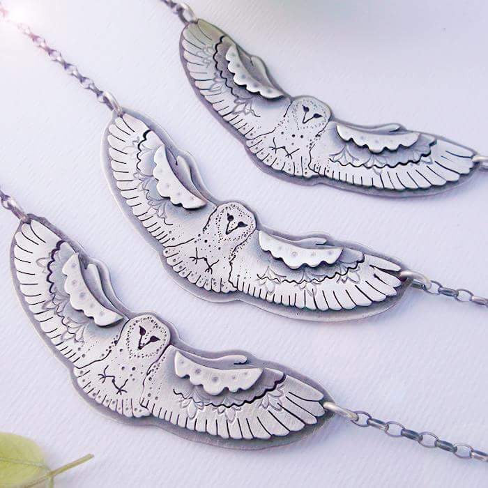 The Barn Owl Necklace - Totem Owl Necklace