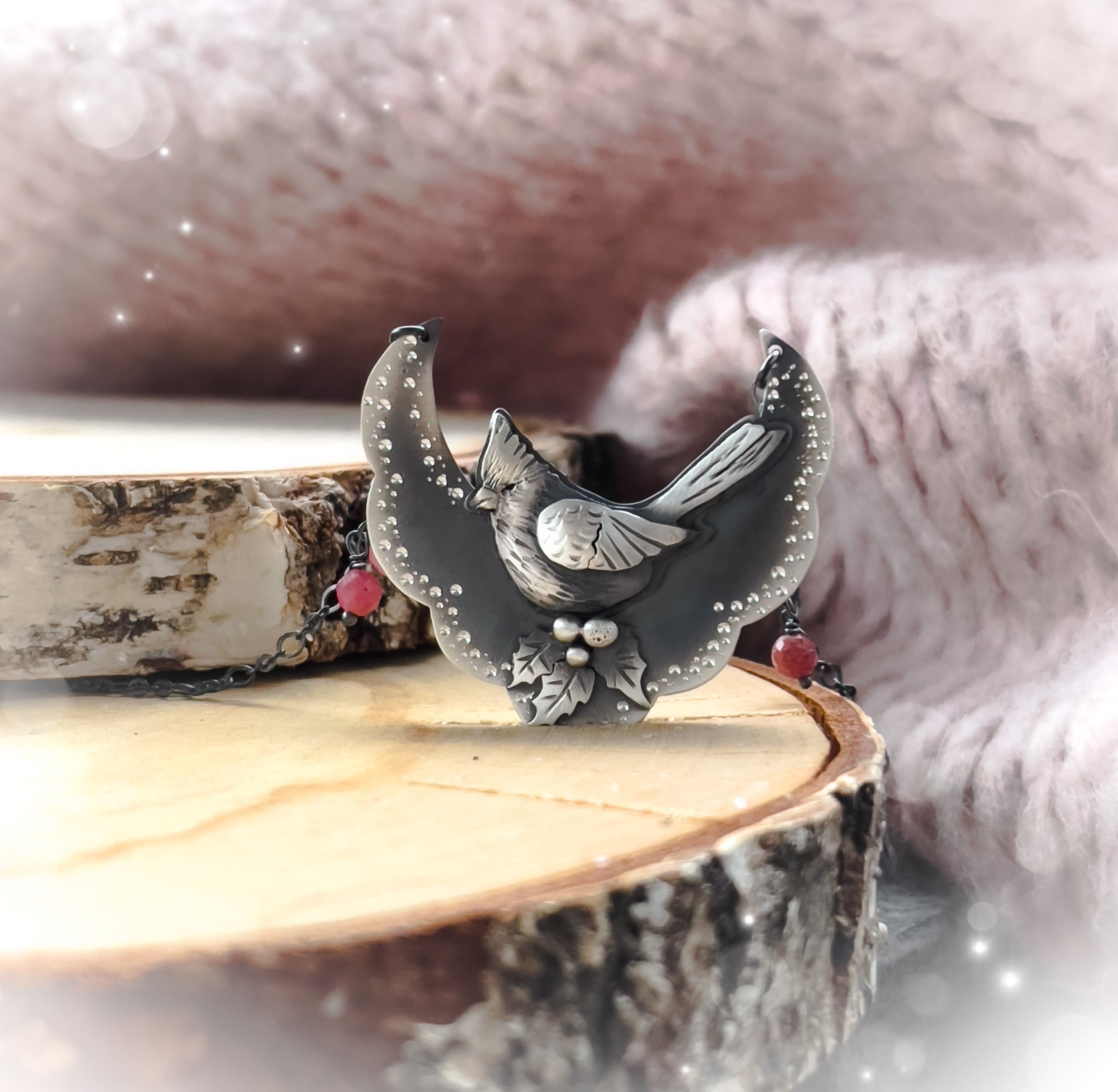 The Red Cardinal Bib Necklace