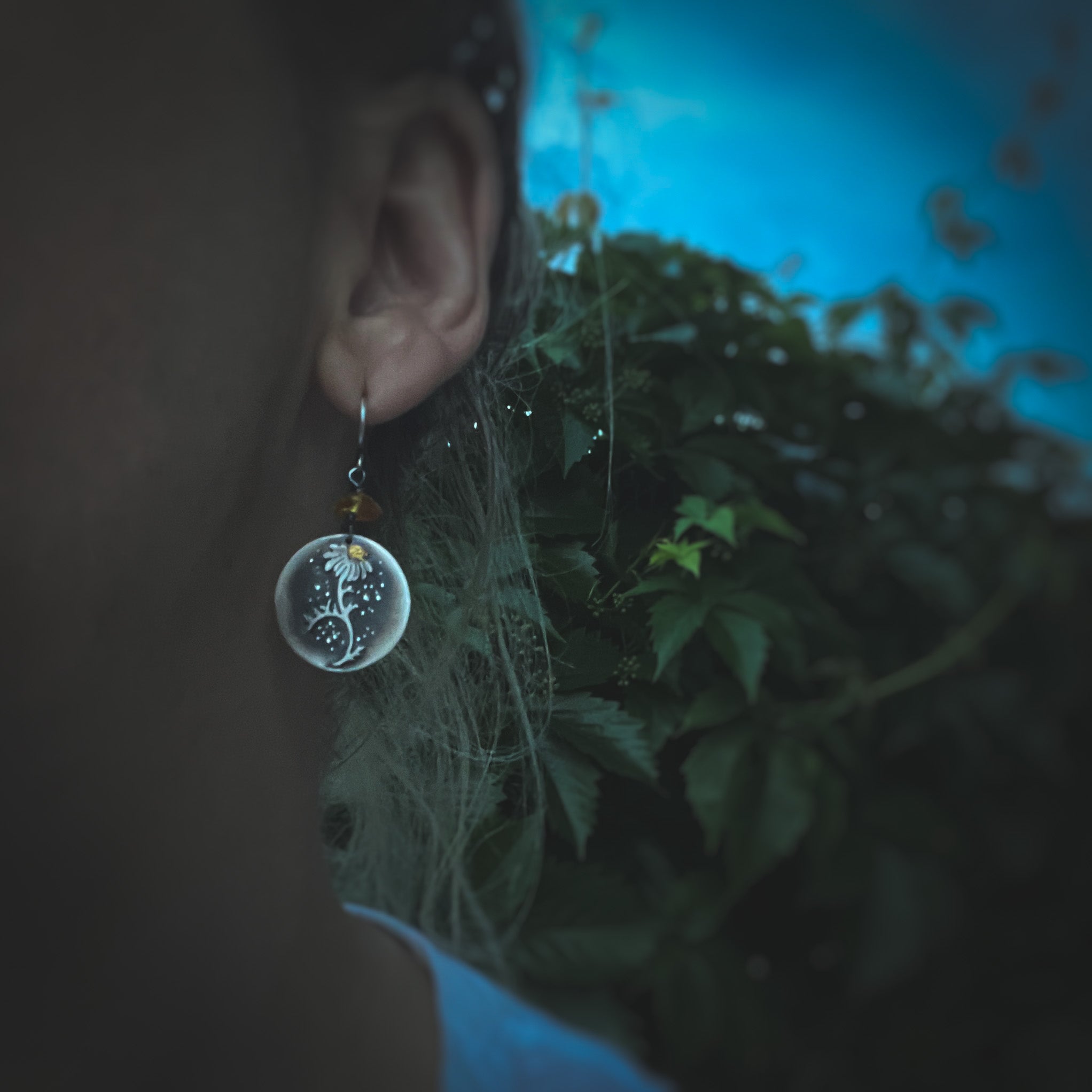 The Chamomile & Amber Earrings