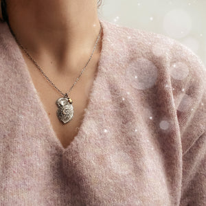 The Sleeping Barn Owl Neckace