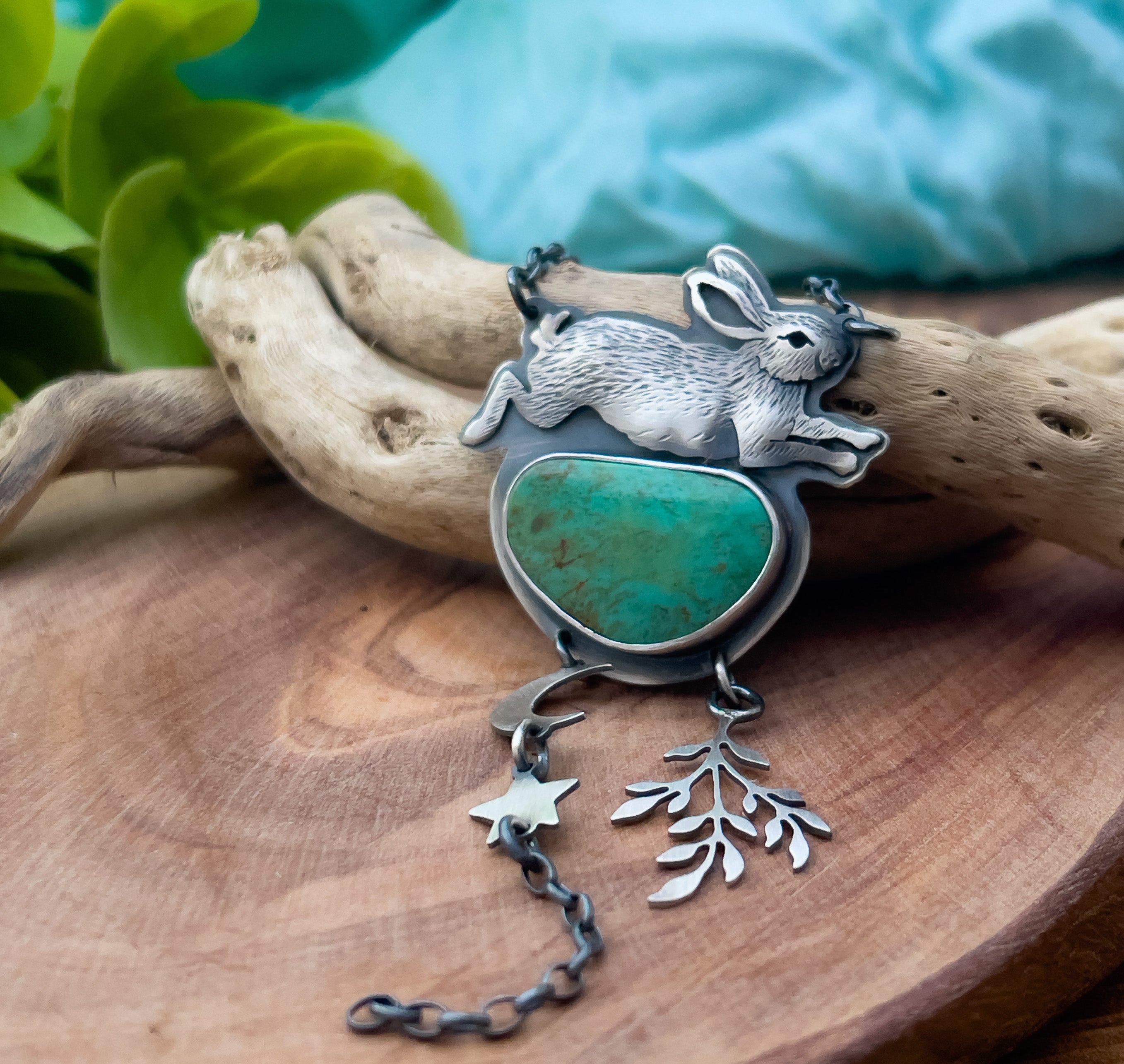 The Rabbit & Turquoise Lariat Necklace II
