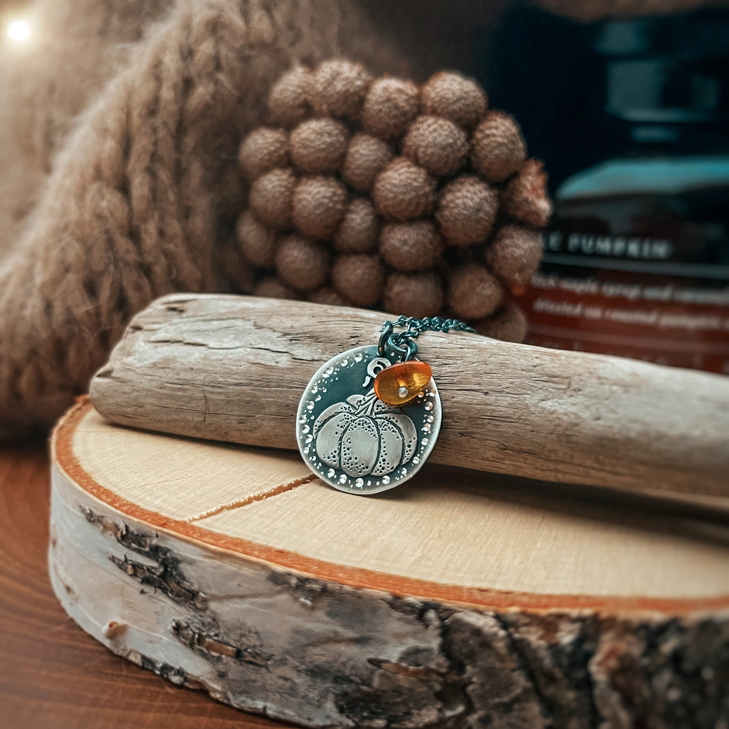 The Pumpkin & Amber Necklace
