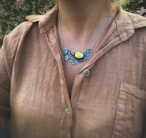 The Chamomile Necklace - Amber & Citrine