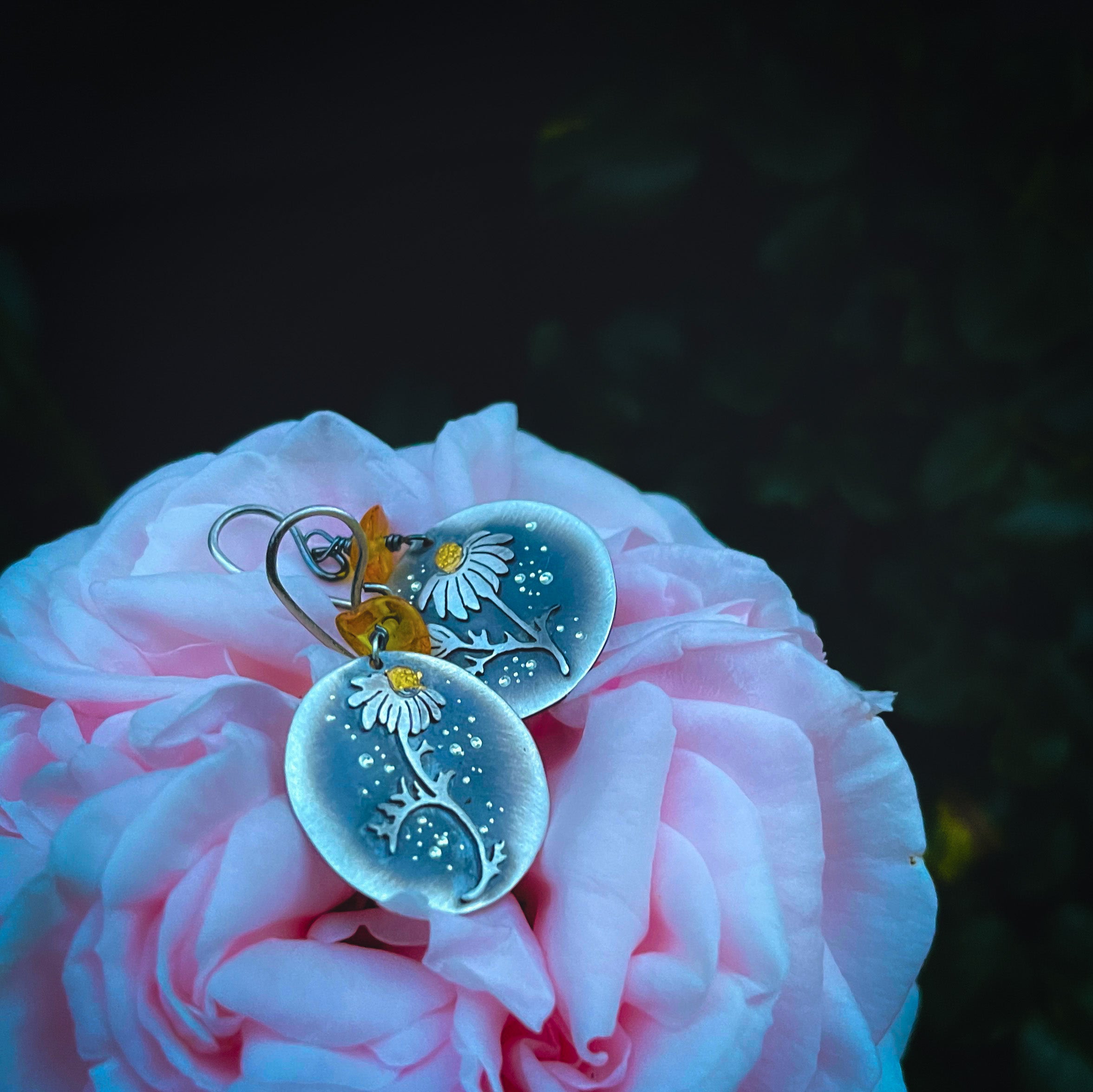 The Chamomile & Amber Earrings