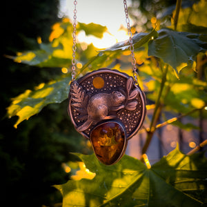 The Beaver & Amber Necklace