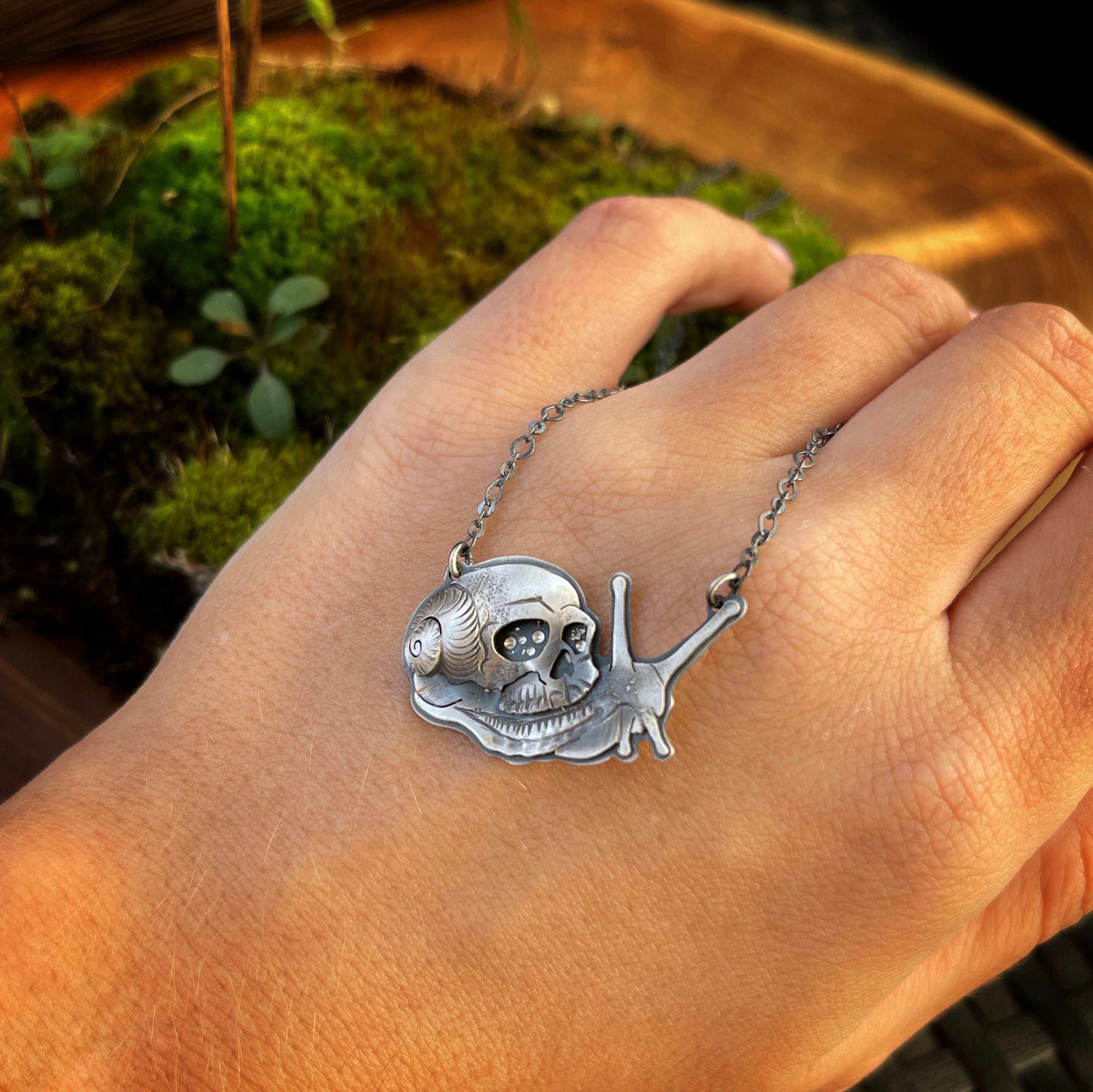 The Skully Snail Necklace
