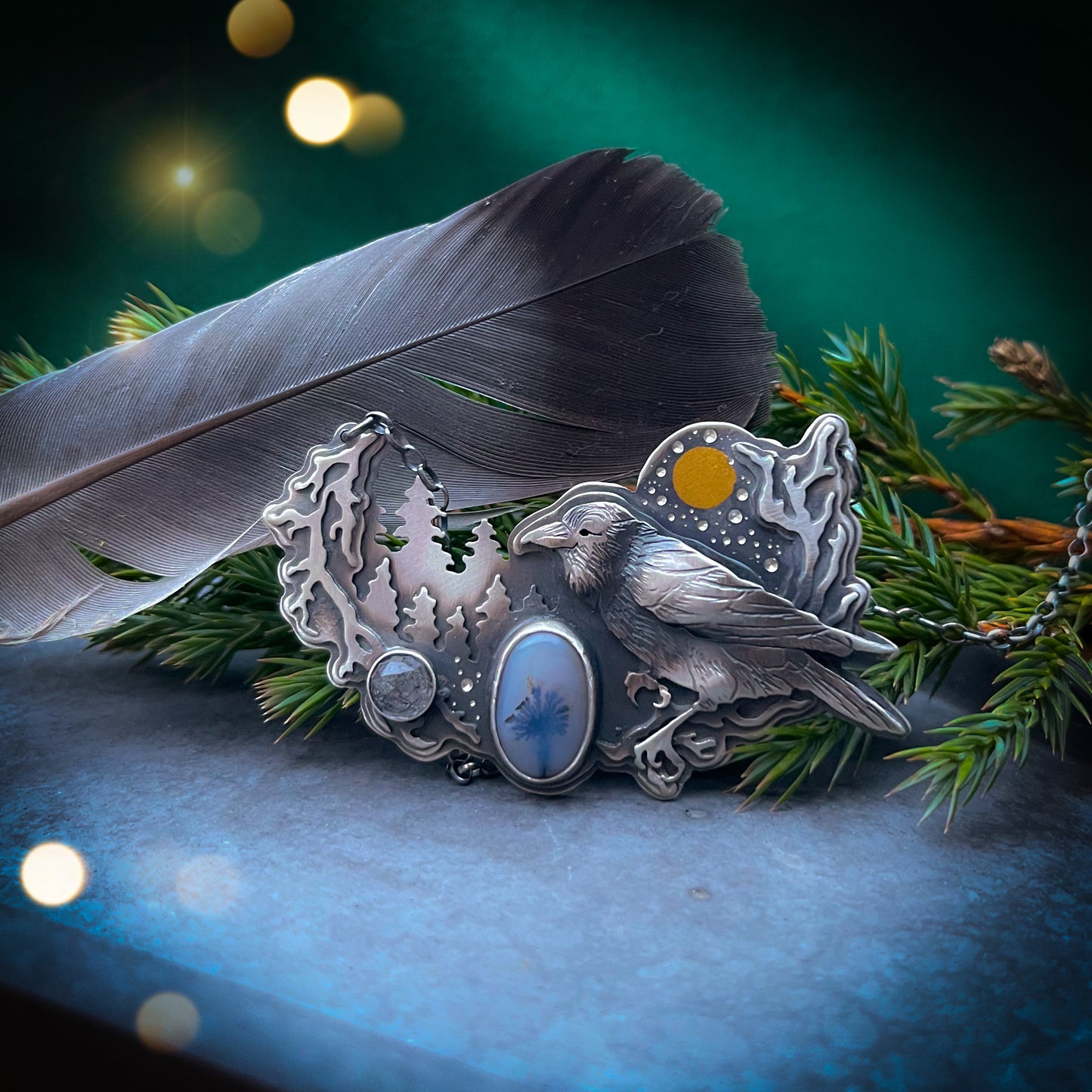 The Winter Crow Necklace