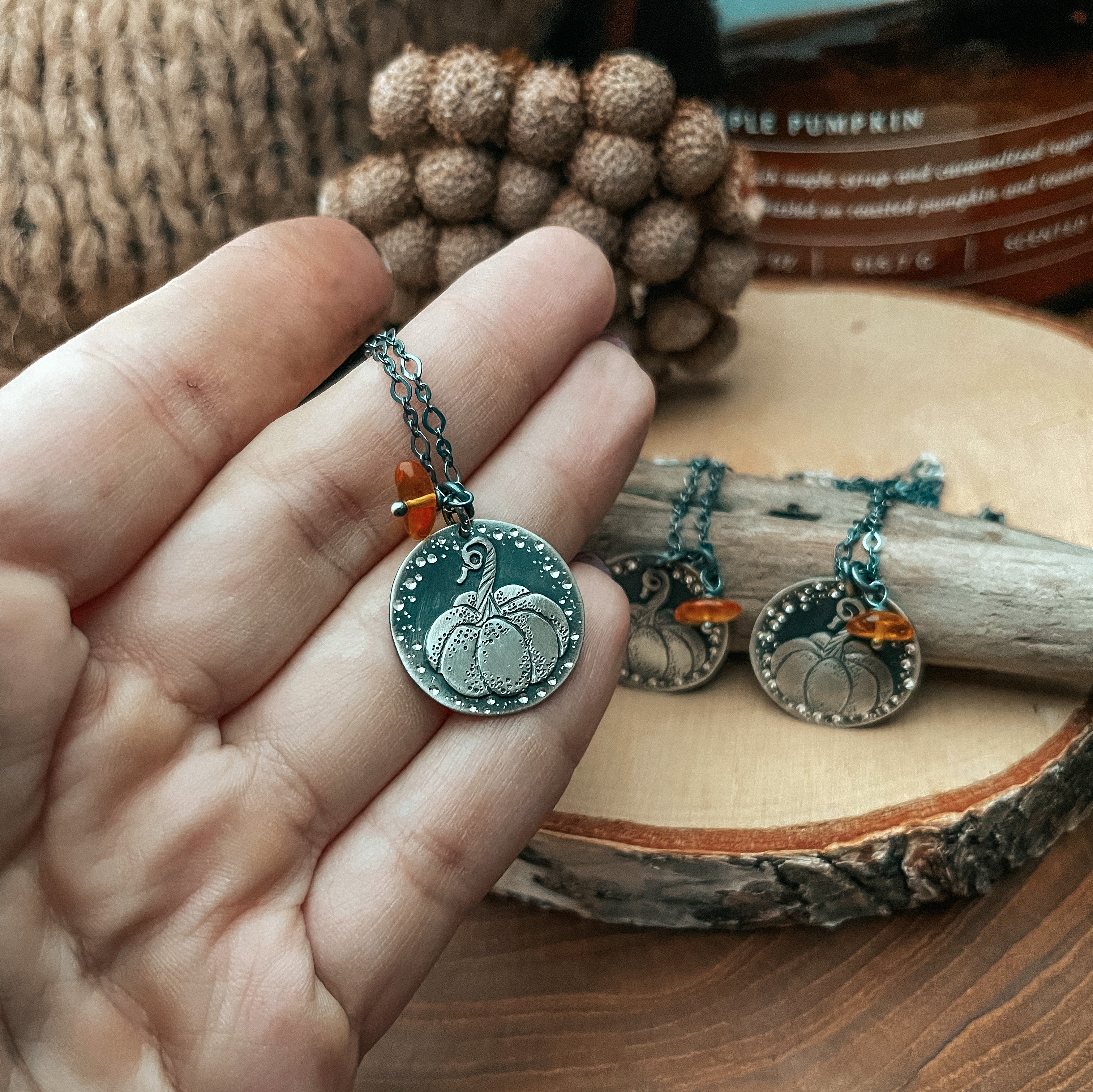 The Pumpkin & Amber Necklace