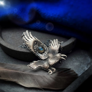 The Raven & The Blue Moon Necklace