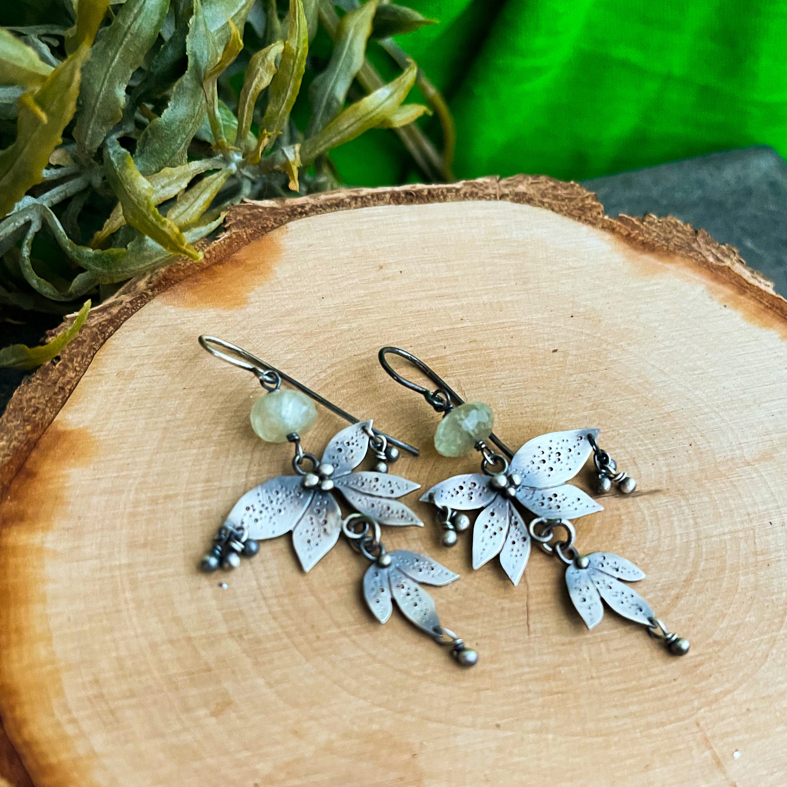 The Flora Leaf Earrings