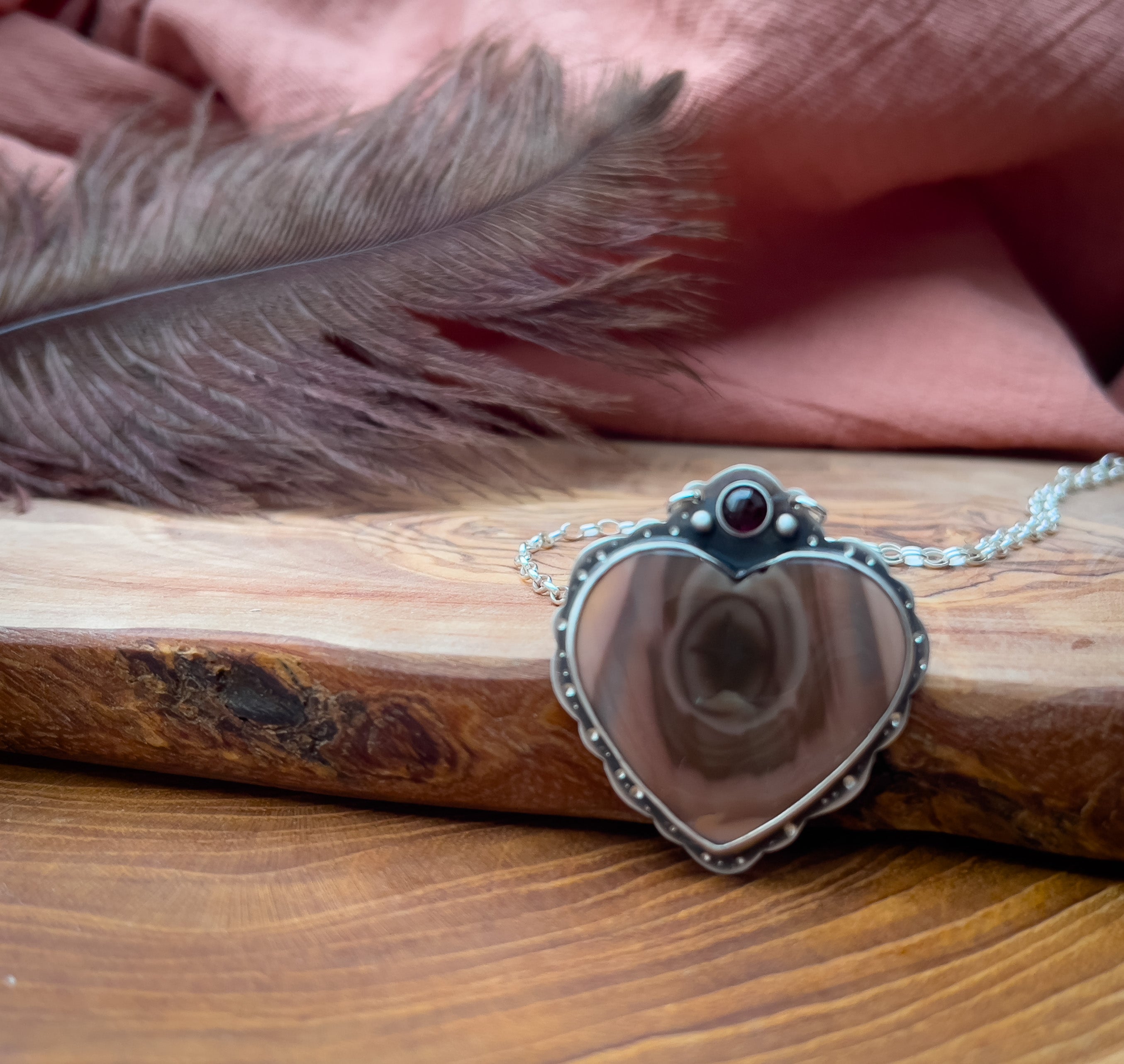 The Coffee Imperial Jasper & Garnet Heart