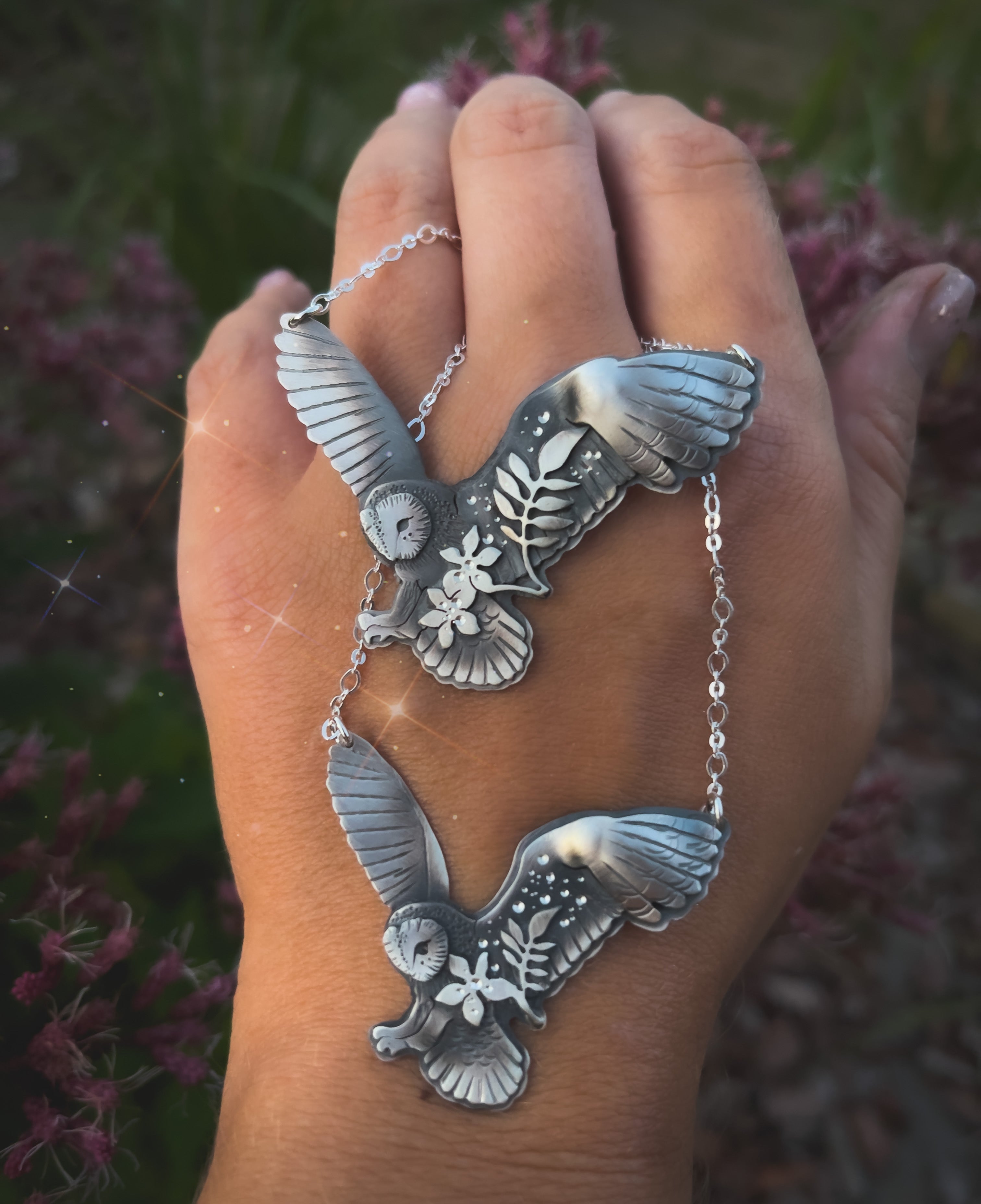The Large Barn Owl Necklace - Totem Owl Necklace