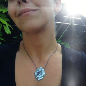Fox & Amethyst Necklace