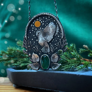 The Winter Barn Owl Necklace