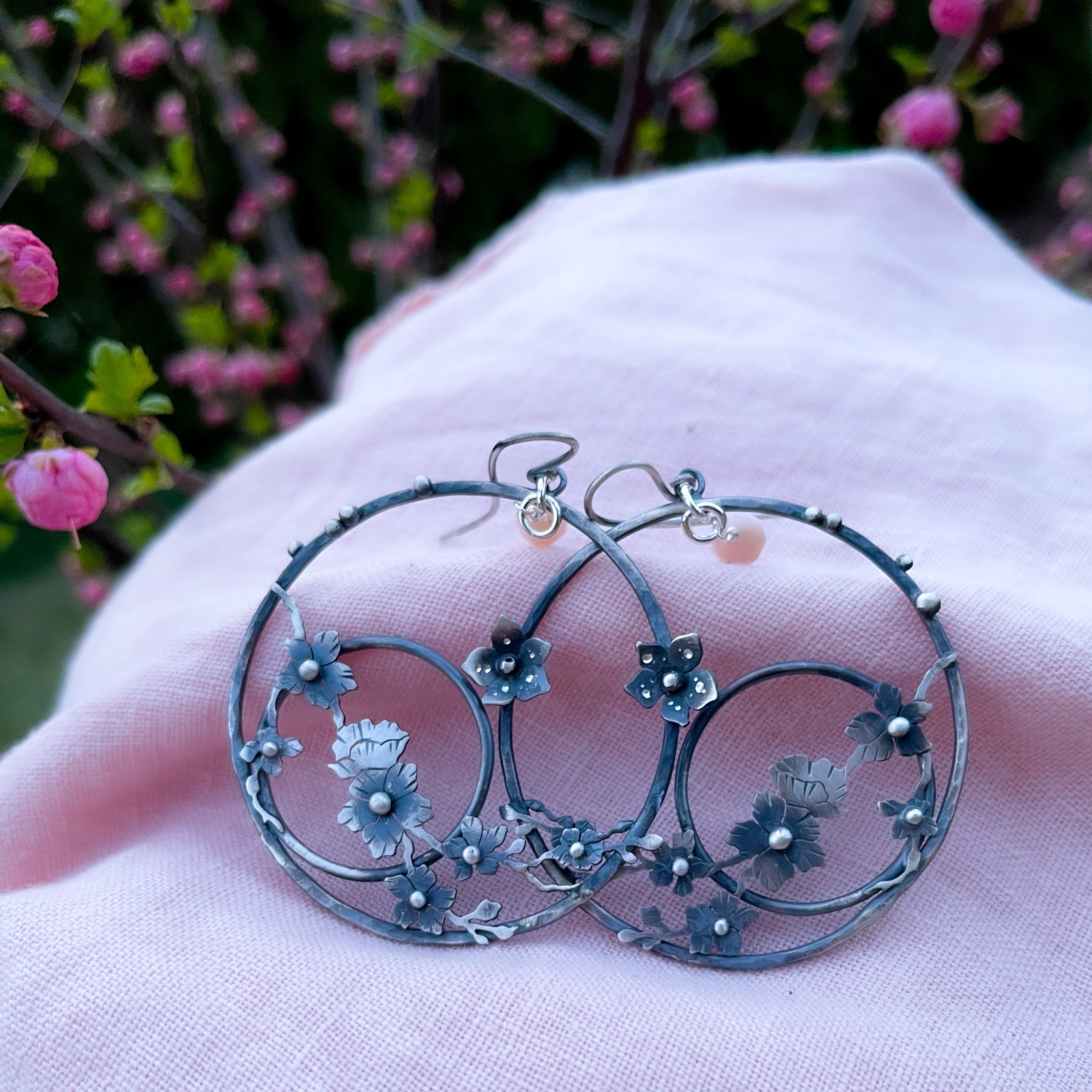 CUSTOM- The Sakura Hoop Earrings