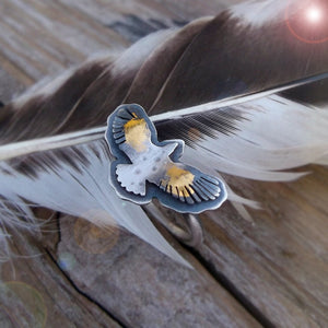 Sacred Wings Ring - Eagle Keum Boo Stackable Ring