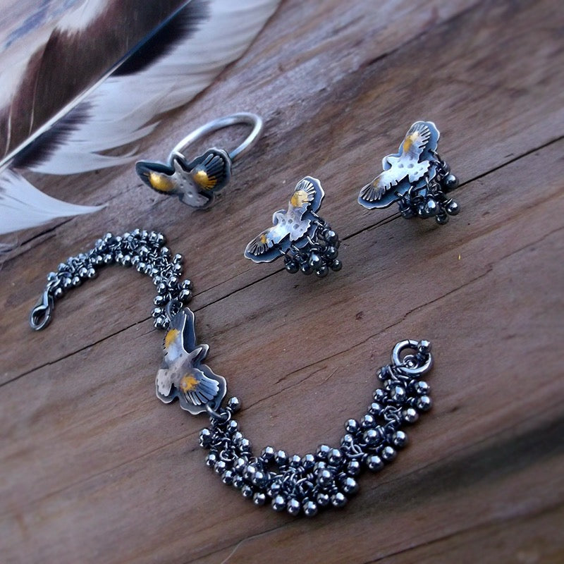 Sacred Wings Stud Earrings - Eagle Keum Boo Dainty Earrings