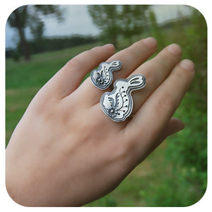Nature's Whisper - Small Bunny Ring