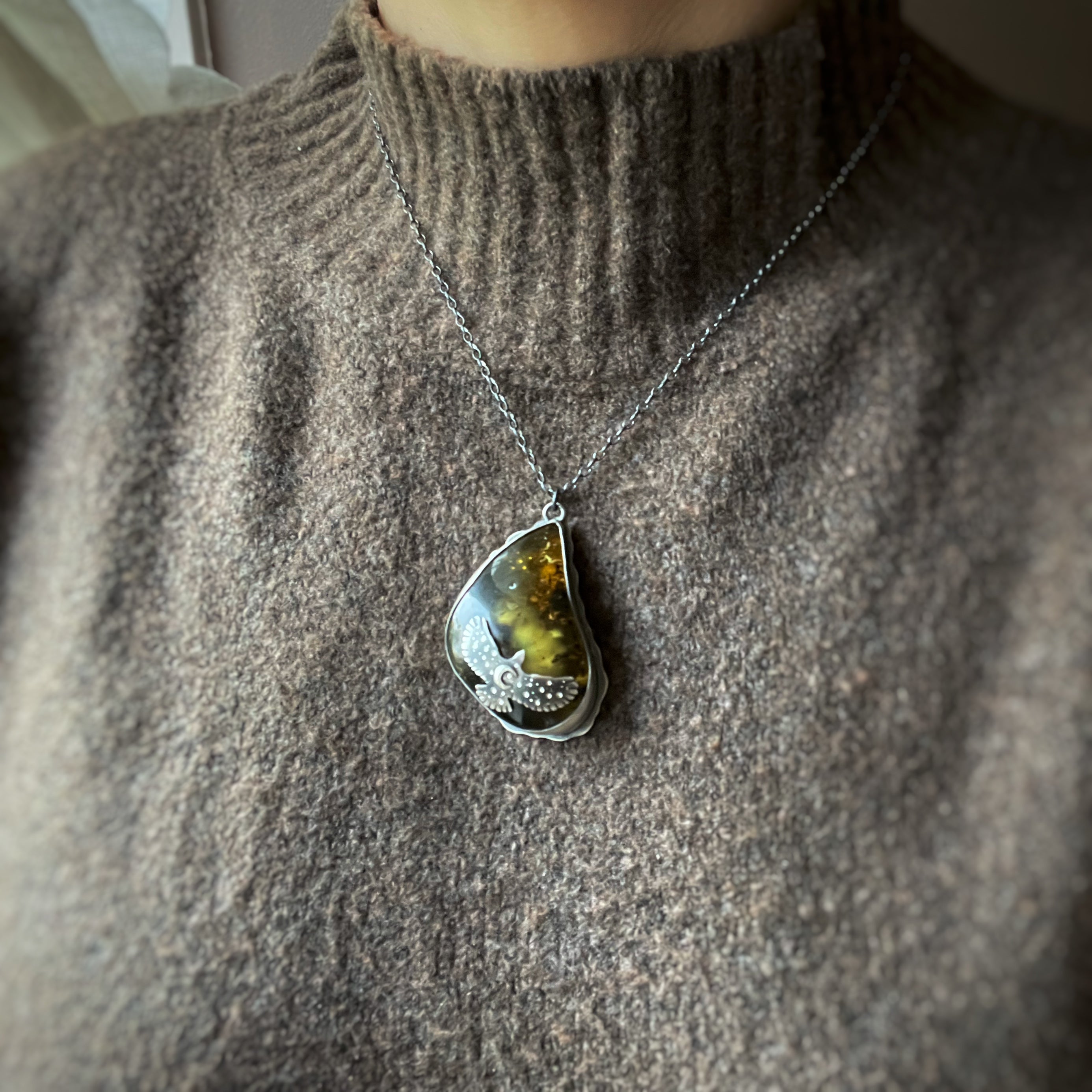 The Amber Hawk Necklace