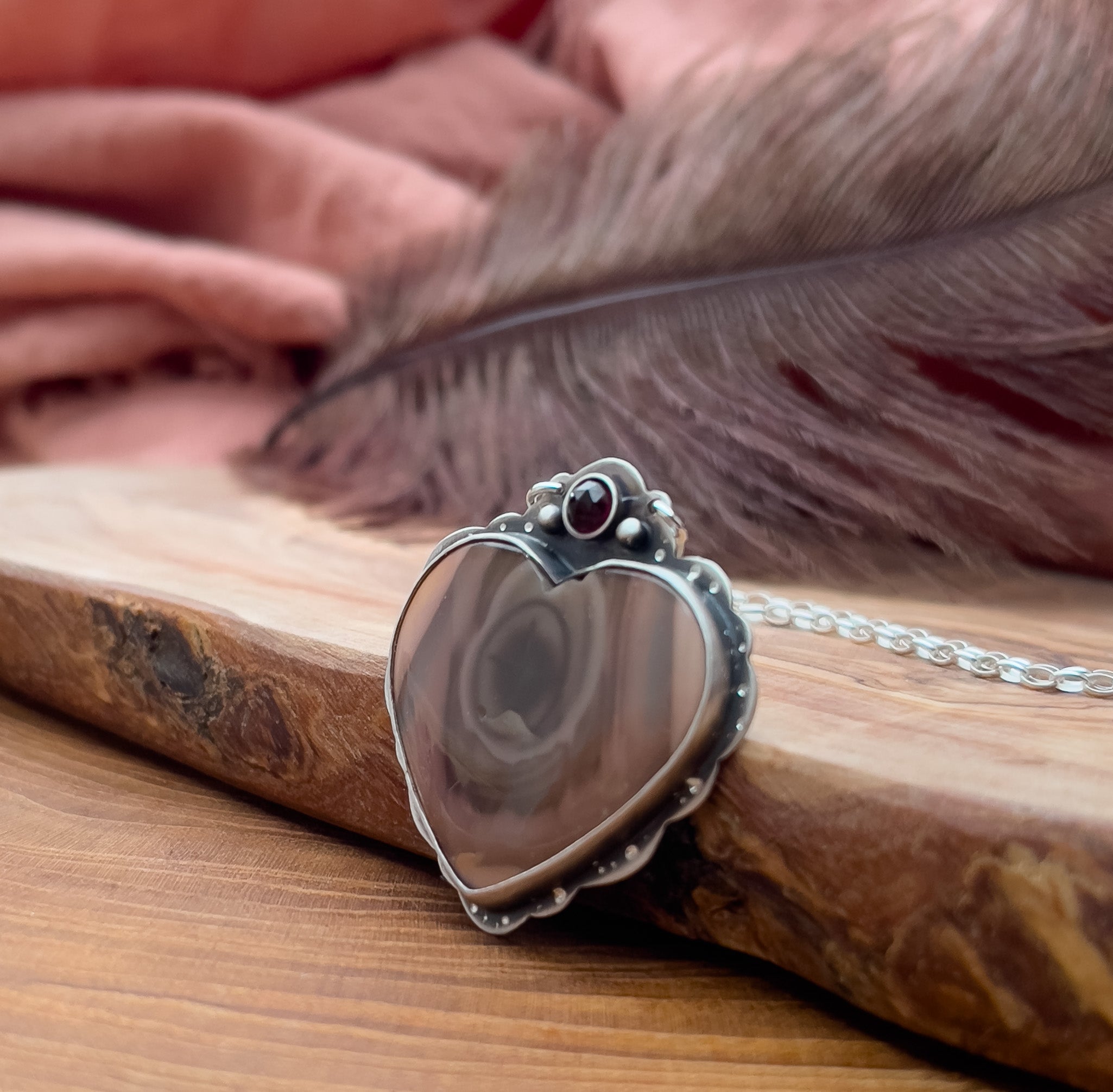 The Coffee Imperial Jasper & Garnet Heart