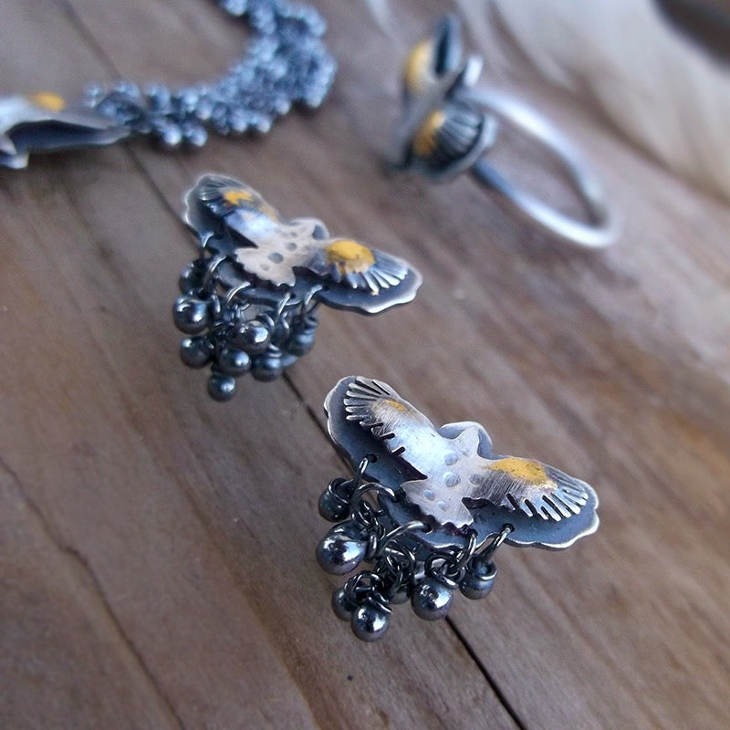 Sacred Wings Stud Earrings - Eagle Keum Boo Dainty Earrings