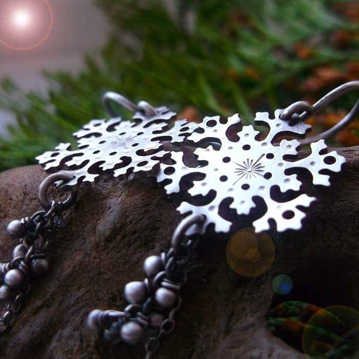 MADE TO ORDER - Dancing Snowflake Earrings