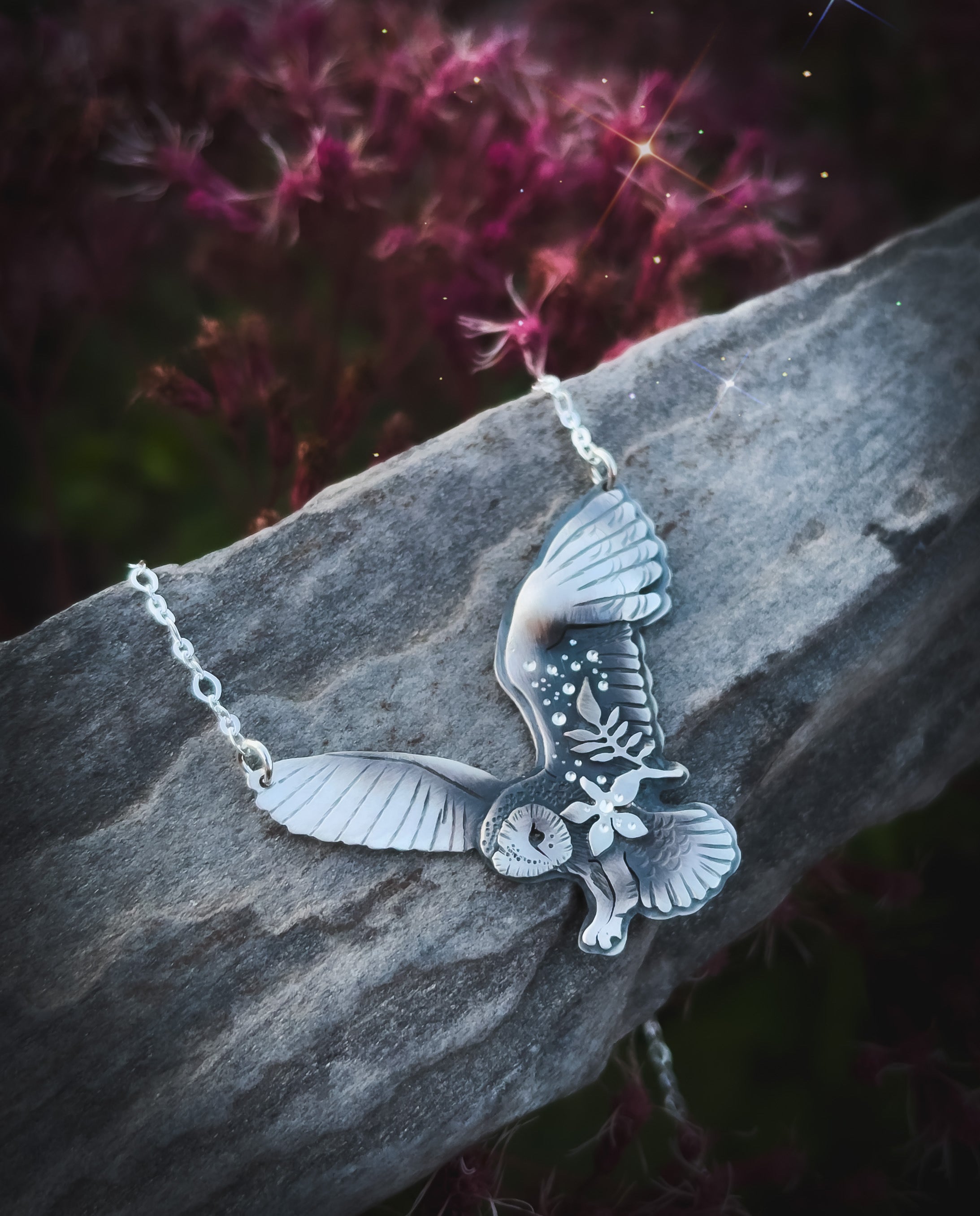 The Small Barn Owl Necklace - Totem Owl Necklace