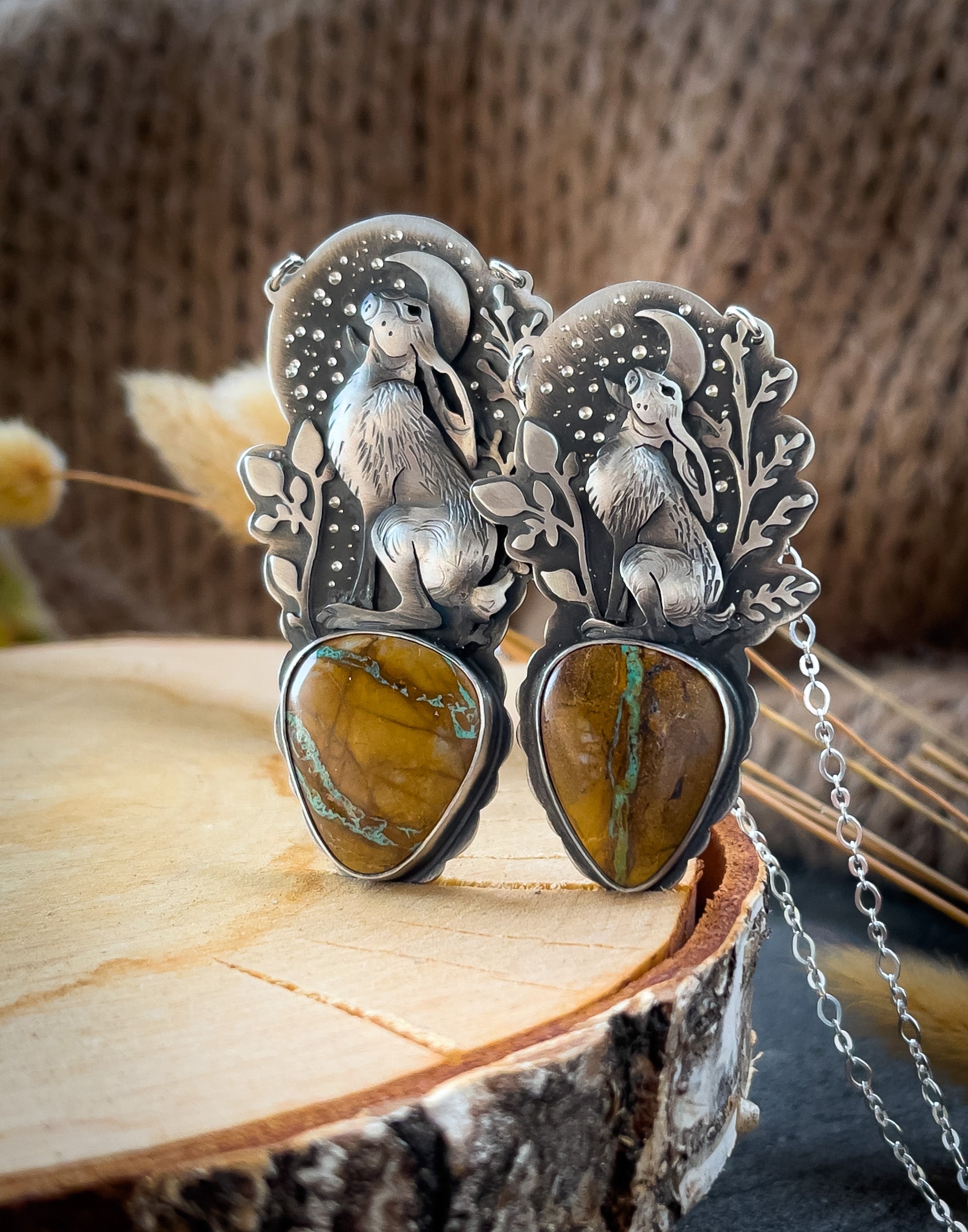 The Autumn Hare Necklace - Medium