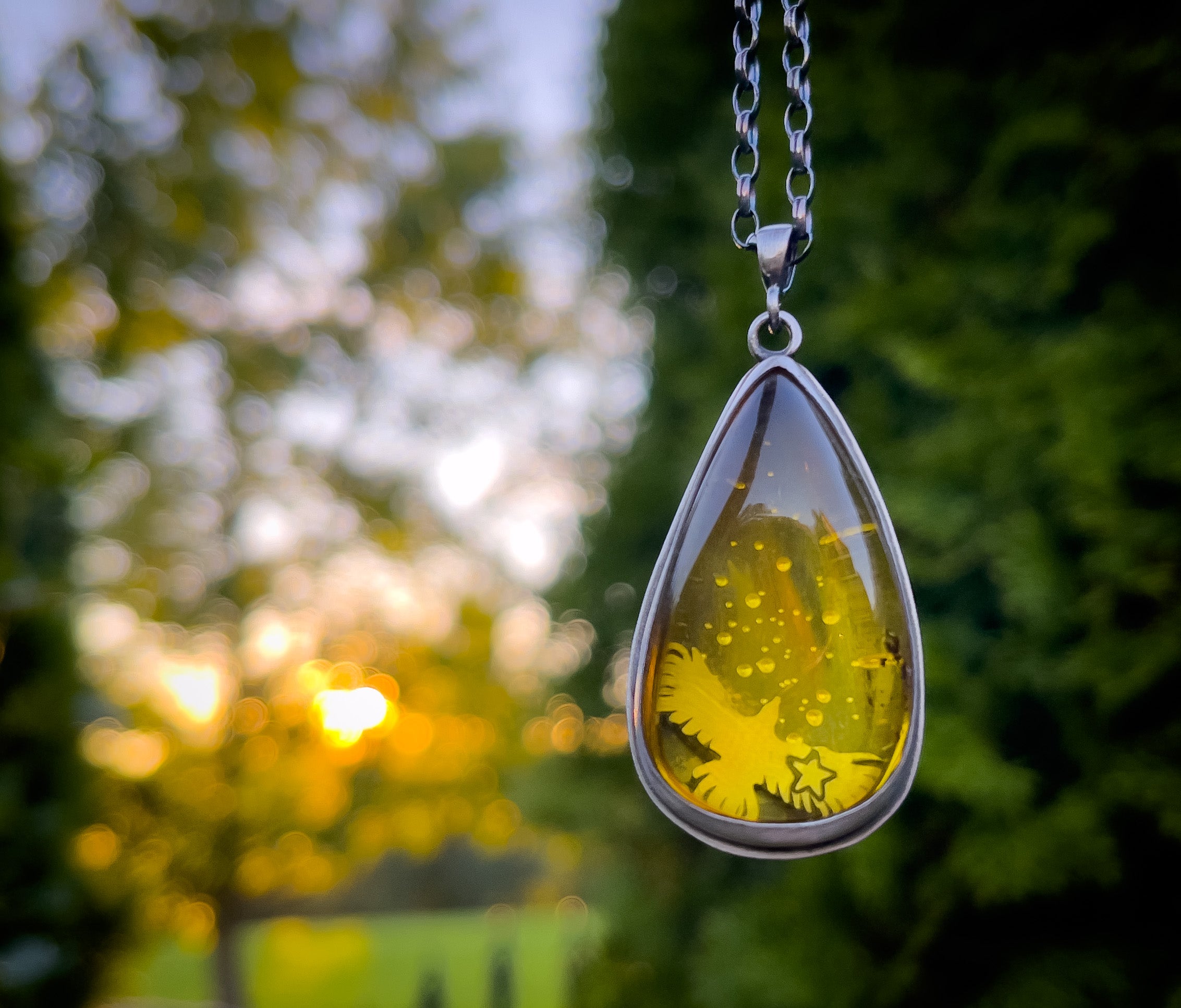 The Amber Hawk Necklace