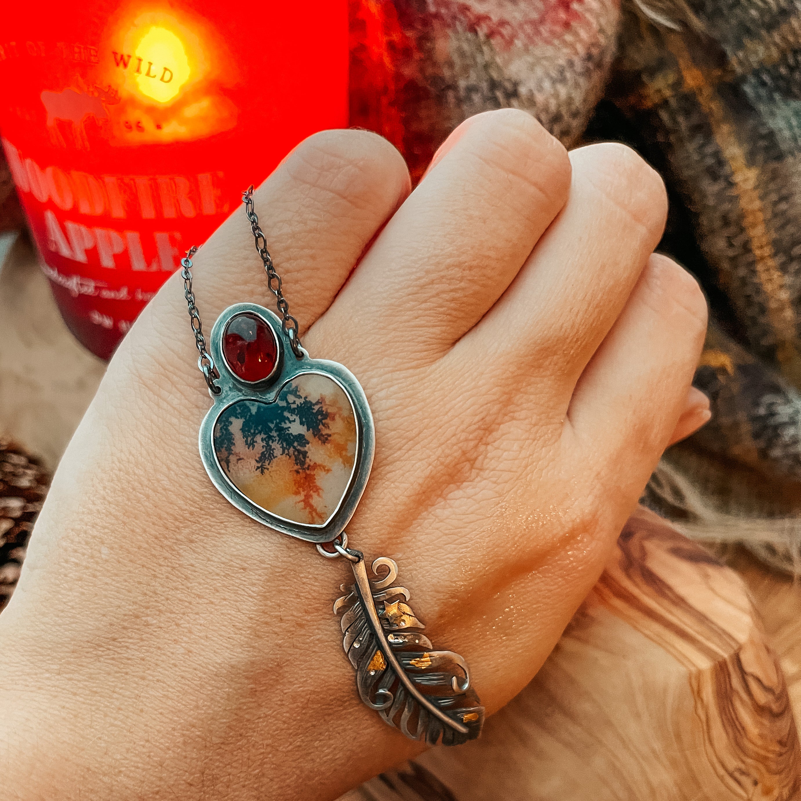 The Winter Wonderland Necklace - Dendritic Agate